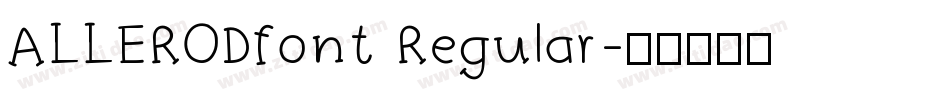 ALLERODfont Regular字体转换